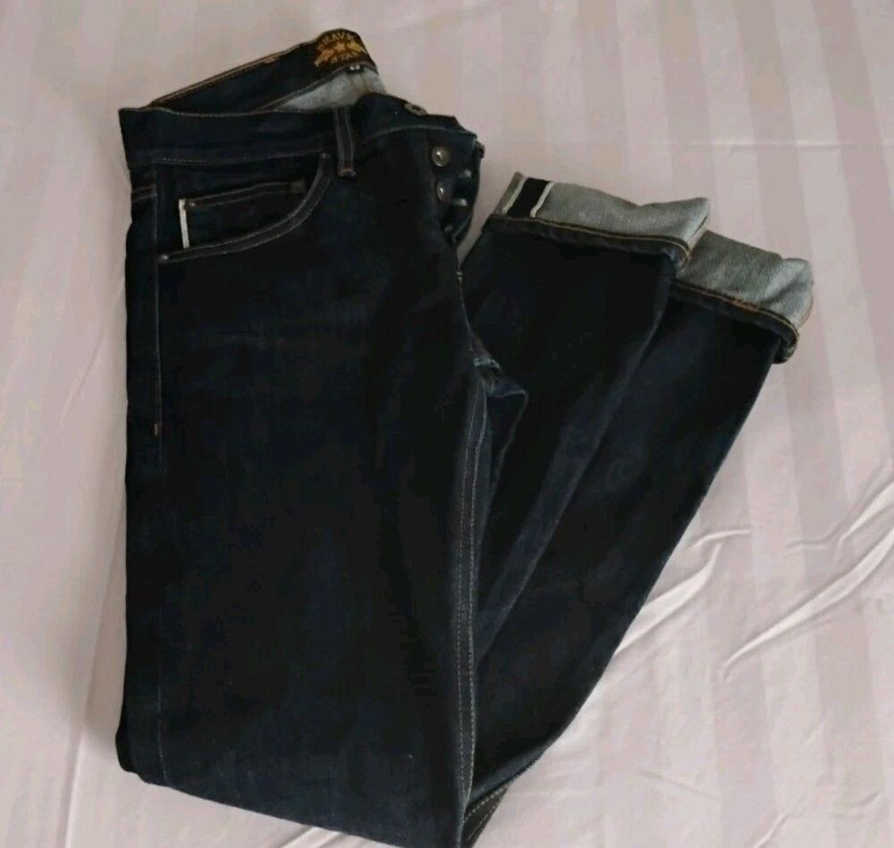 Brave Star Selvedge Denim Jeans Men’s Cone Dark Wash Button Fly 28/32 LA Read!